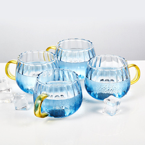 Glass Cup Home Large Capacity Heat Resistant Coffee Tea Cup Water Cups Ins Summer Girls Drinking Water Personal Special Suit