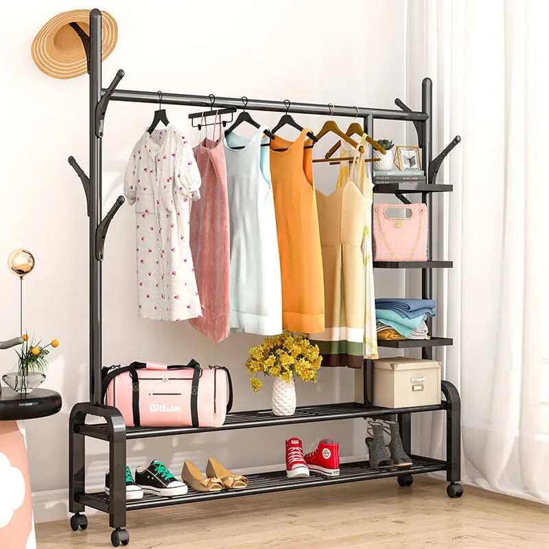 Room Hanging Clothes Rental House Province Space Theorist Room Art Styling Floor Hanger Bedroom Solid not to empty