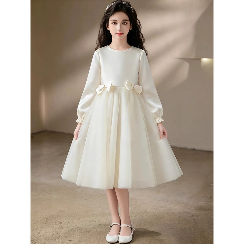 Girls' Host Dress, High-End Light Luxury Niche White Children's Birthday Stunning Wedding Dress Princess Dress for Piano Performance Girls' Host Dress, High-End Light Luxury Niche White Children's Birthday Stunning Wedding Dress Princess Dress for Piano Performance