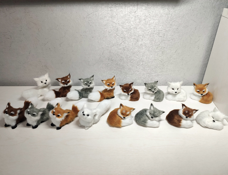Little Fox Figurine, Realistic Animal Fox, White Fox, Gray Fox, Small Fox, Small Gift, Decorative Ornament
