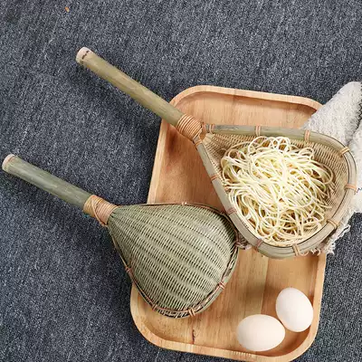 Bamboo colander hot pot spicy hot pot spicy rice flour fishing large bamboo rice noodle drain spoon with handle Shau Ji Tao rice spoon