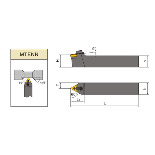 Стоки с стержнем с ножом Внешний круговой автомобильный полюс ножом Mtenn22020K16/2525M16 Промежуточный нож можно составлять 60 градусов. Внешняя нить
