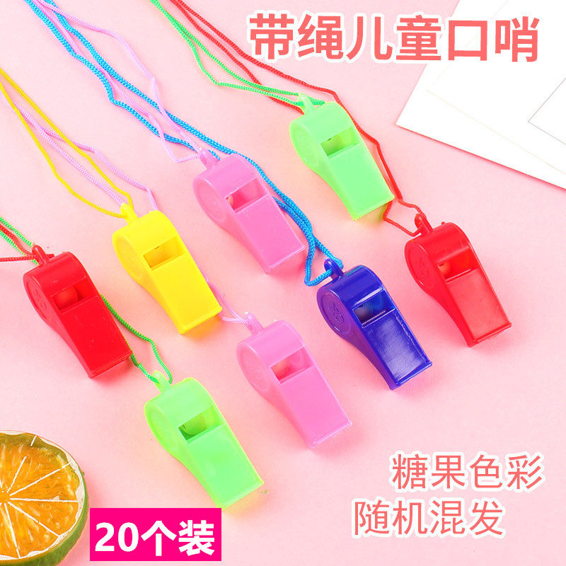 Plastic Whistles Children Toy Gift Refuelling Whistles whistles Whistle Fan's Rope Games Event Whistles