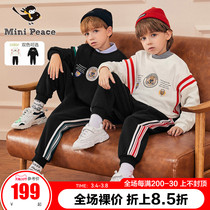 minipeace PEACEBIRD kids winter bear boy sports suit foreign air sweatshirt two-piece set tide Ole