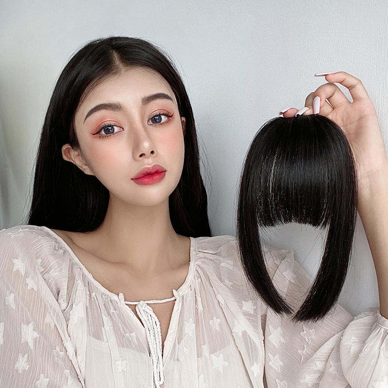 Real hair princess cut wig piece bangs wig female second yuan Ji hair fake bangs natural forehead ultra-thin lolita
