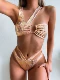 New AliExpress 2020 bikini sexy bikini nóng phong cách nóng dập vải áo tắm nữ xẻ tà đồ bơi mới - Bộ đồ bơi hai mảnh