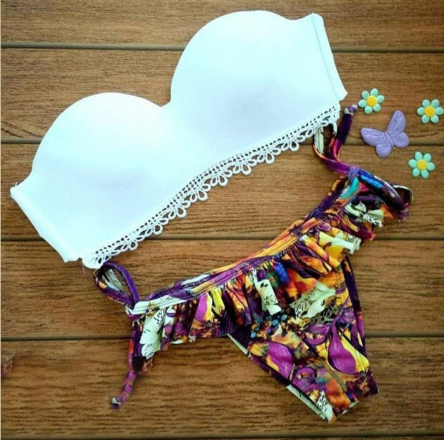 AliExpress ngoại thương Âu Mỹ xuyên biên giới 2020 áo tắm mới bikini áo tắm hai mảnh in hoa - Bộ đồ bơi hai mảnh