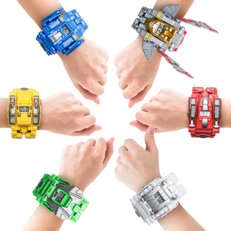 Children's Morphing Robot Electronic Watch Dinosaur Transform Boy King Kong Toy Steel Wyvern Ultraman Rises