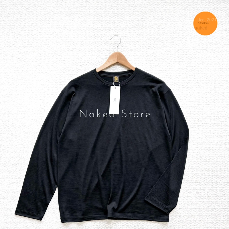 In Stock Batoner Wool T-Shirt Japanese-Made Quick-Drying Australian Merino Wool Washable T-Shirt 26Aw