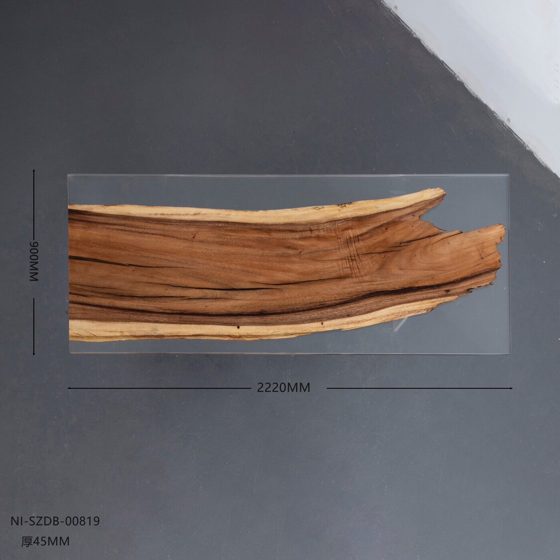 South American Walnut Resin Slab 222*90*45 Freight Collect
