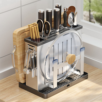 Chopstick basket shelve wall-mounted free-to-punch home chopstick cylinder chopstick cage spoon containing box kitchen knife holder integrated barrel