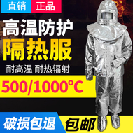 Quần áo cách nhiệt chống cháy 500 độ 1000 độ làm việc ở nhiệt độ cao quần áo chống cháy chống khúc xạ chống cháy chống bỏng quần áo bảo hộ tránh cháy áo bảo hộ
