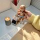 2-Pack Natasha Palm-Sized Dolls That Blow Bubbles, Cute Little Black and White Dolls, Stress-Relief Toys