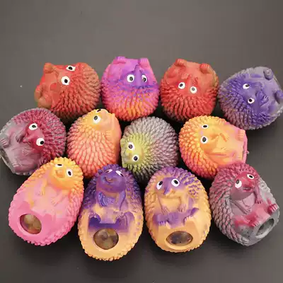 5-pack vent ball Hedgehog animal hand pinch decompression decompression pinch music soft plastic toy vent bag Grape ball