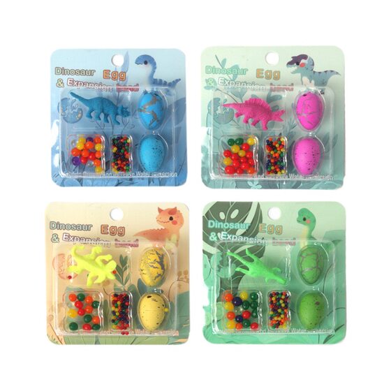 4-Pack of Dinosaur Hatching Eggs That Expand When Soaked in Water, Absorb Water and Expand, Dinosaur Beads, Creative Children's Toys