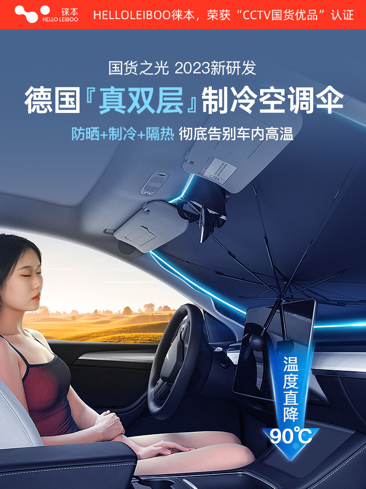 Leiben Car Sunshade, Window Sun Protection and Heat Insulation Capsule Sunshade, Special Front Windshield Sunshade for the Car Interior