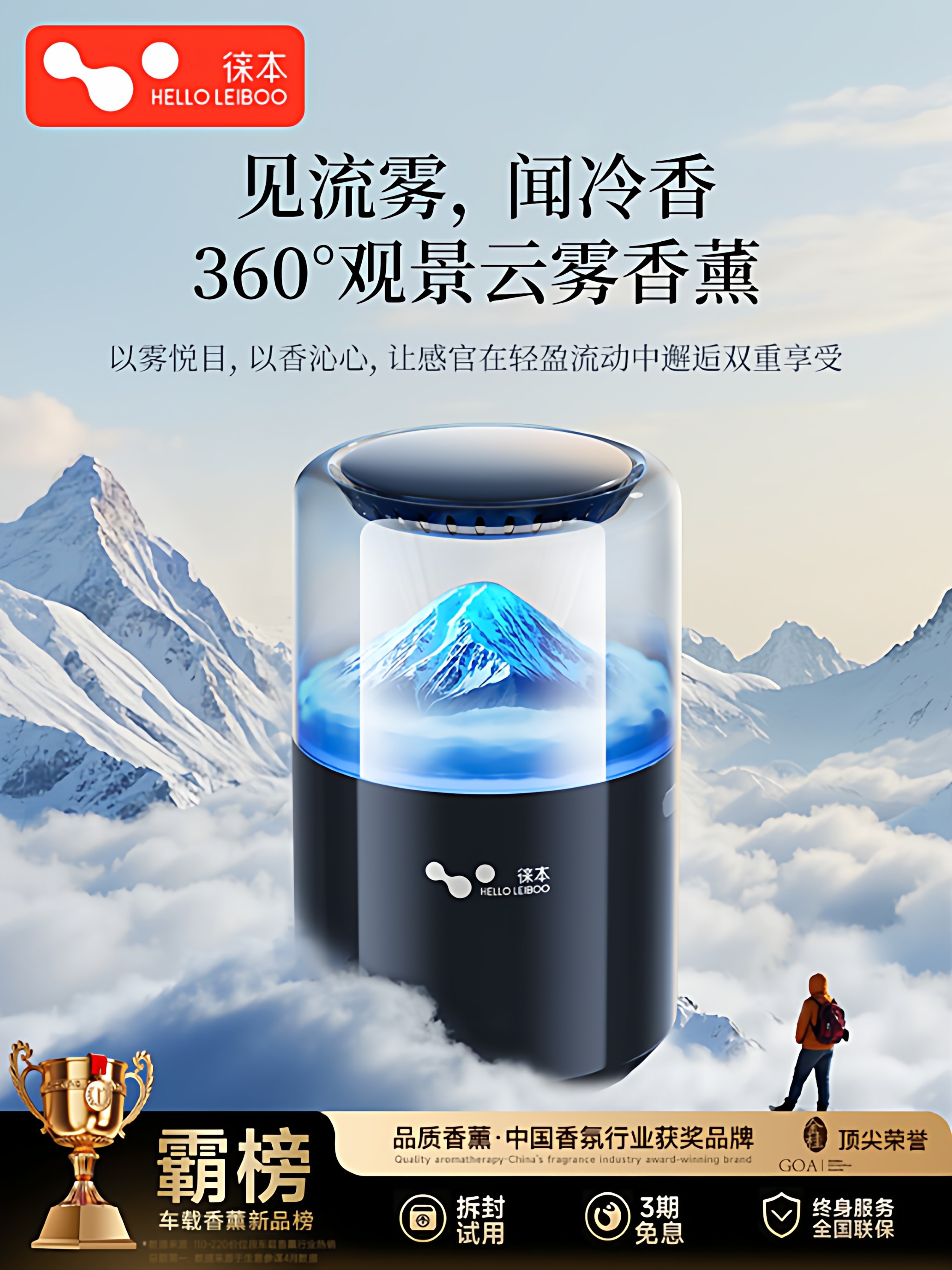 Mount Fuji Car Air Freshener 2025 New Model Long-Lasting Fragrance Car Perfume for Men and Women, Premium Fragrance