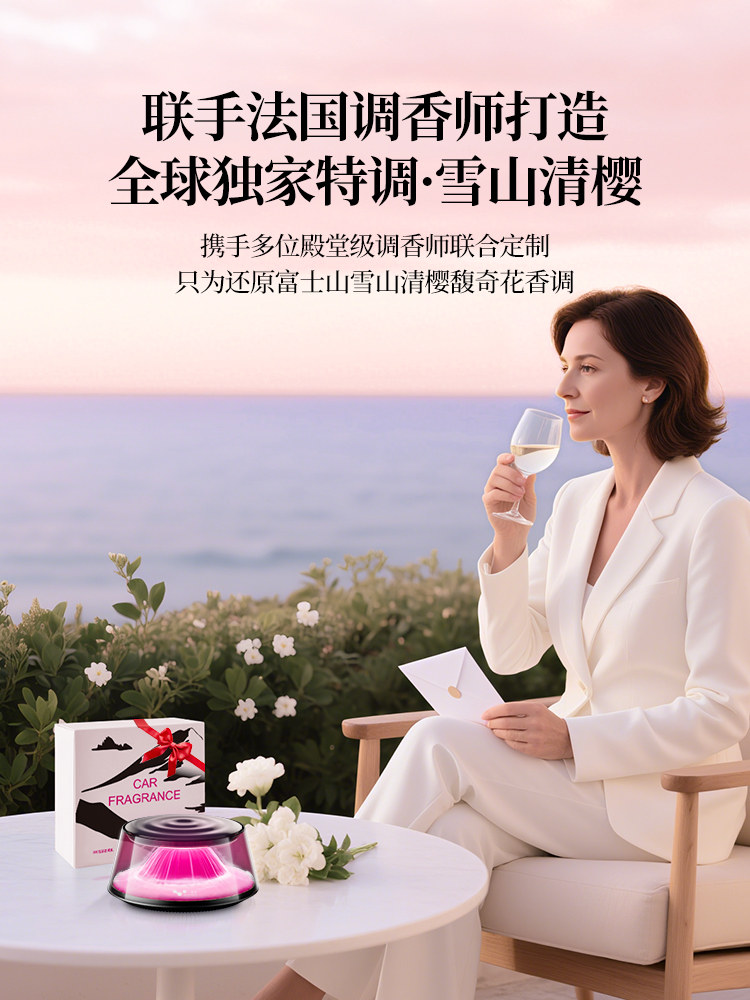 Sakura Viewing Car Fragrance Diffuser, Car Interior Perfume, 2025 New Model, Automatic Spray, High-End for Women