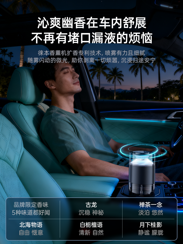 Leiben Yunwu Tea Mountain Car Fragrance 2025 New Model Light Perfume Decoration High-End Ornament for Men