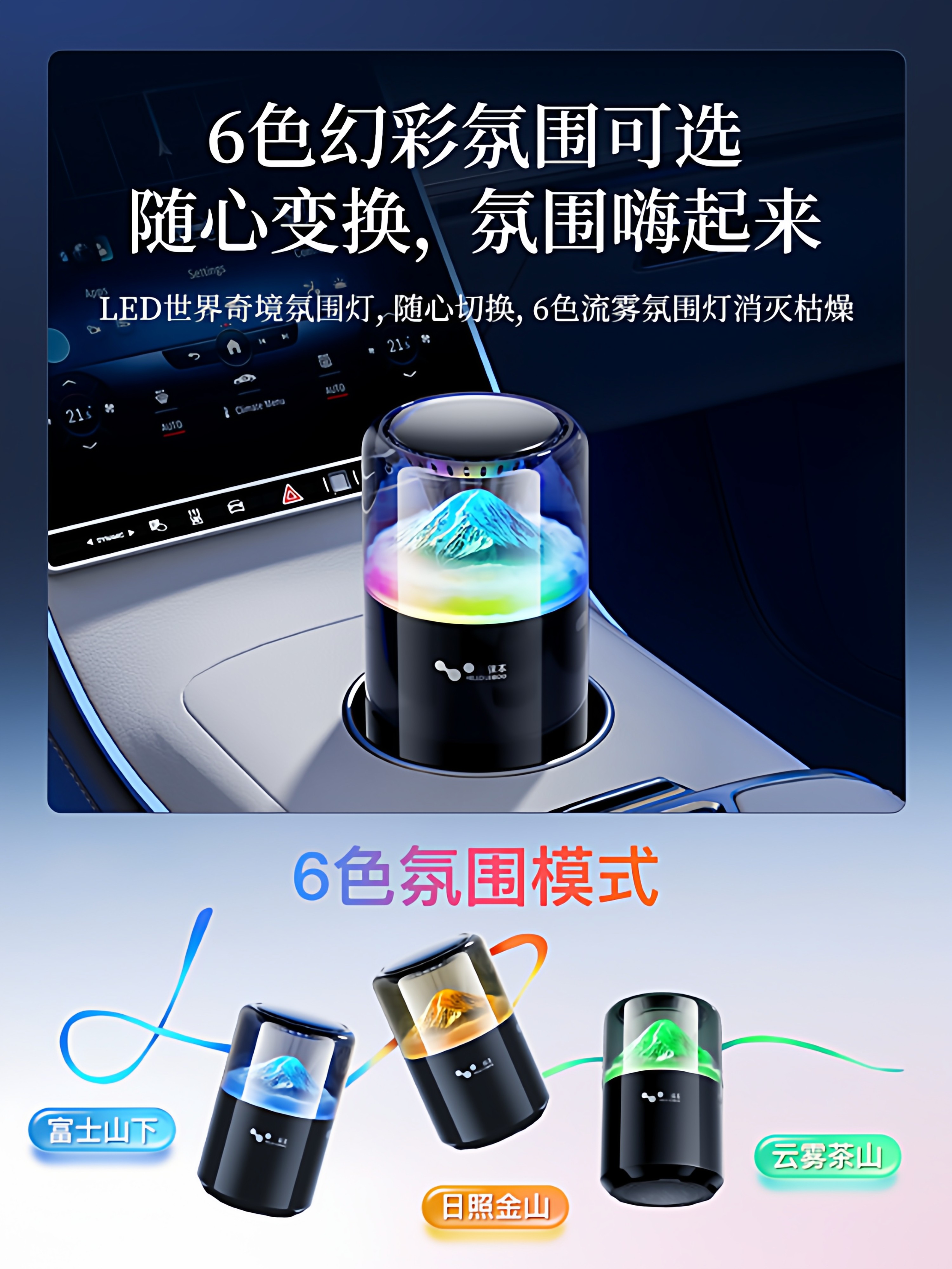 Mount Fuji Car Air Freshener 2025 New Model Long-Lasting Fragrance Car Perfume for Men and Women, Premium Fragrance