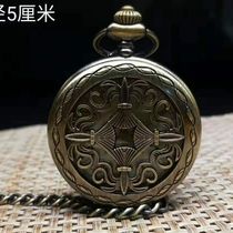 Antique old fully automatic mechanical pocket watch pure copper men and women flip nostalgic necklace watch antique hanging form open pocket watch