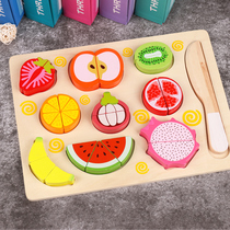 Imitation fruit cut look cut che le toy cut fruit vegetables magnetic wooden children boys and girls over home