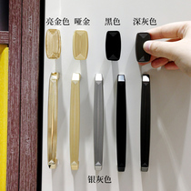 Modern light luxury American gold Black long handle wardrobe wine cabinet kitchen cabinet shoe cabinet door handle drawer zinc alloy