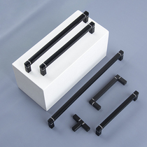 Modern minimalist Nordic light extravagance Diamond Crystal Black handle wardrobe wine cabinet drawer door handle furniture