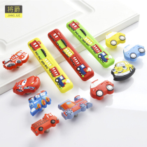 Boy cartoon car color cute soft plastic handle Childrens room childrens wardrobe door drawer anti-collision safety small handle