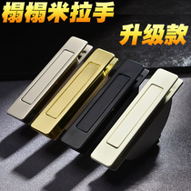 Tatami handle Rotatable semicircle embedded invisible concealed wardrobe door Shoe cabinet drawer dark buckle handle