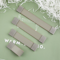 2020 New Nordic modern minimalist first layer leather wardrobe shoe cabinet kitchen cabinet leather handle drawer leather handle