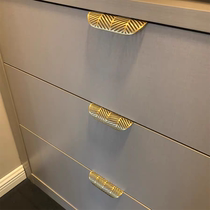 Brass Nordic luxury butterfly Dragonfly tree leaf invisible handle wardrobe kitchen cabinet drawer cabinet drawer cabinet door pure copper handle