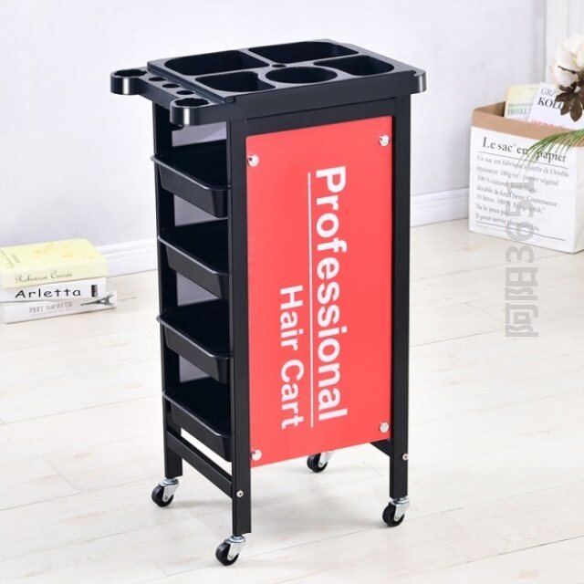Hairdressing Stroller Moving Bronzed Terrace Beauty Memascara hair salon textured embroidered shelves Multi-layer mobile frame Beauty hair Shop