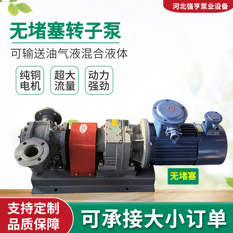 Non-Clogging Rotor Pump for Pumping High Viscosity Animal Waste, Booster Sewage Pump, Food Waste Pump, Cam Rotor Pump