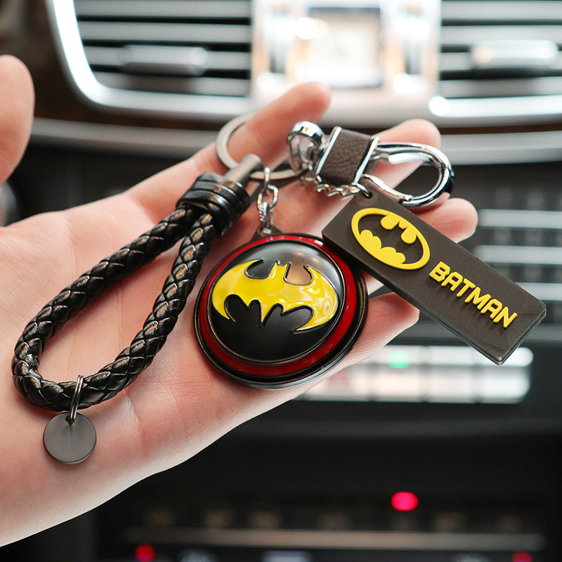 LV & GEDETE Car Keychain Captain America Iron Man Deadpool Batman Key Pendant Bag Hanging