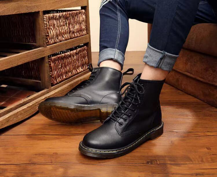 Martin ủng nam retro Anh ủng nam giúp dụng cụ ủng không thấm nước giày nam da đôi ủng quần short mùa đông thủy triều - Giày ống giày boot nam đế cao