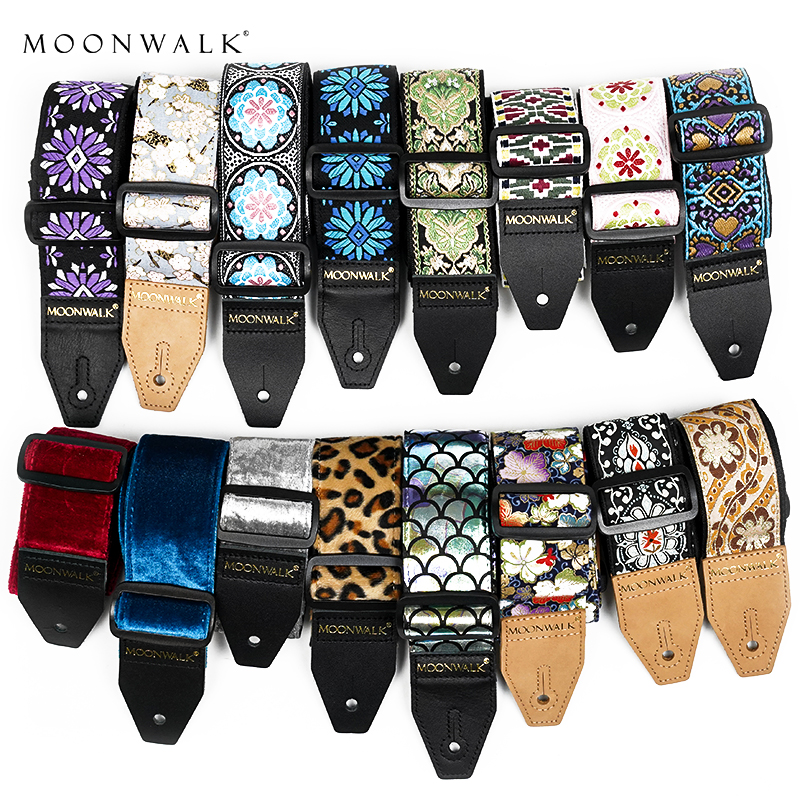 MOONWALK DF-20 Classic Retro Jacquard CV Electric Acoustic Guitar Bass BAO WEN Diamond Velvet Baby Bag Moon Walk