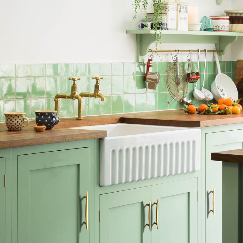 Ced bathroom Nordic American kitchen ceramic sink wash basin open overall cabinet Farmhouse sink