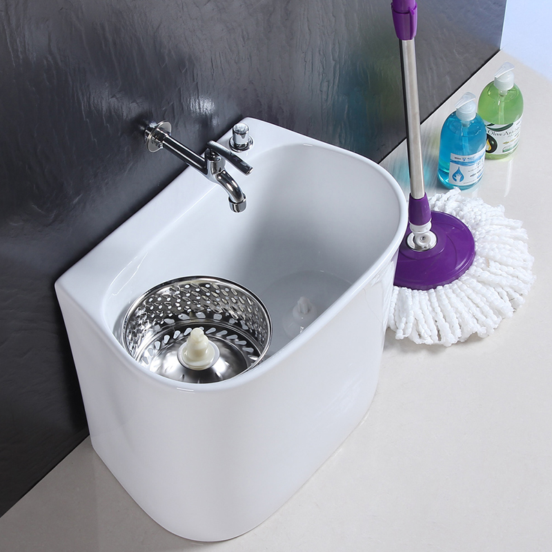 Sander bathroom oval ultra-thin edge mop pool double drive dehydrated one-click control button drain without dirty water