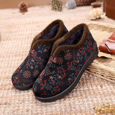 Winter cotton shoes for old ladies and women, anti-slip shoes for the elderly, soft-soled old Beijing cloth shoes, winter warm shoes for grandmothers