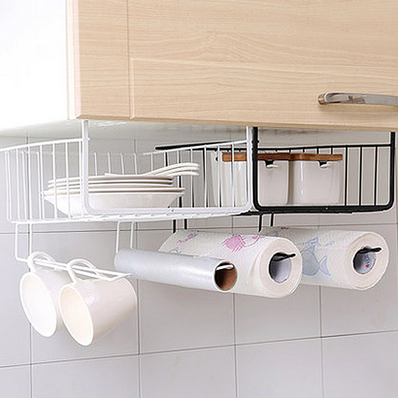thick integrated cabinet under shelf wardrobe layered hanging rack ironwork organizer wall hanging storage layer kitchen shelf