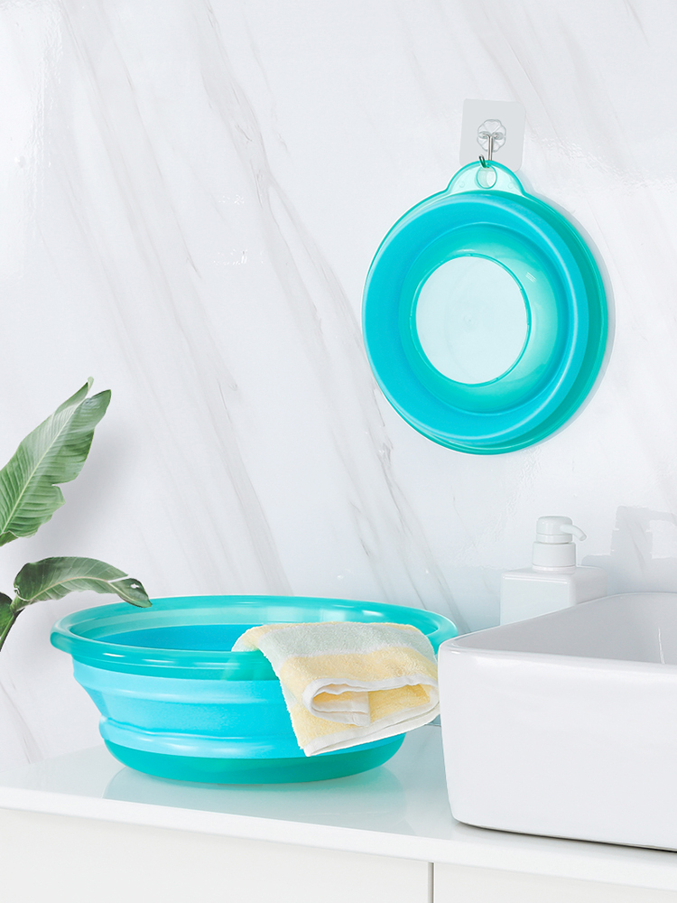 Yeyi folding washbasin Household face wash laundry telescopic basin Foot wash basin Portable travel outdoor basin Vegetable wash basin