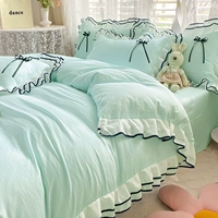 Хлопковый комплект, хлопковая простыня, пододеяльник для школьников для принцессы, 4 предмета, 3 предмета, простой и элегантный дизайн