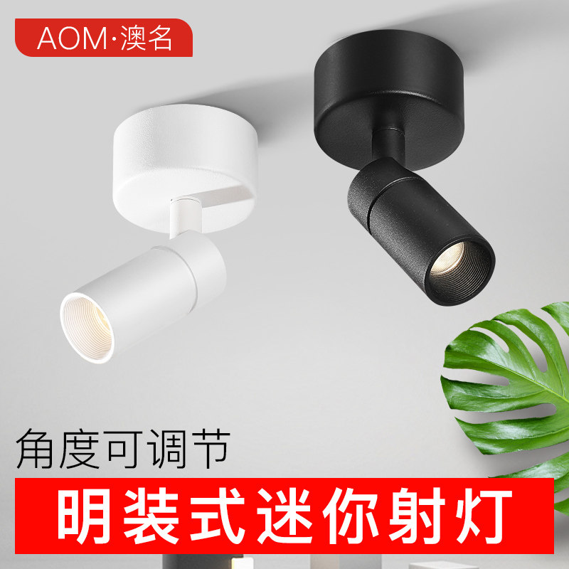 Surface mounted small spot light led ceiling showcase Museum of Fine Arts Adjustable small angle 3W Cree Cree mini spotlight