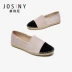 Zhuoshini giày đơn của phụ nữ mùa xuân 2020 mới giản dị thoáng khí thời trang giày ngư dân tròn ngón chân che chân bằng phẳng giày thấp trên - Giày cắt thấp