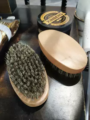 Hair salon professional pig Mane beard brush solid wood men retro styling cleaning tool beard comb household brush