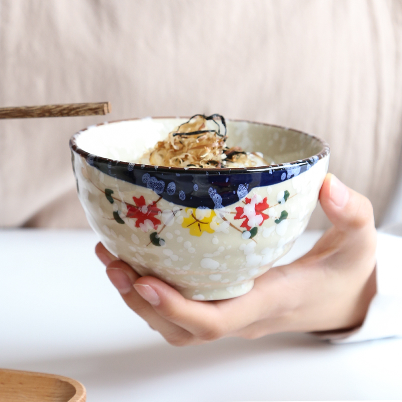 Ceramic Bowl Home Rice Bowl Japan Style New Cutlery Set Creativity Cute Dinner Bowl of Dish Soup Bowl Cereal Bowl