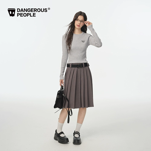 Женская повседневная универсальная футболка с длинными рукавами и вышитым логотипом Dangerouspeople Joker Xue dsp