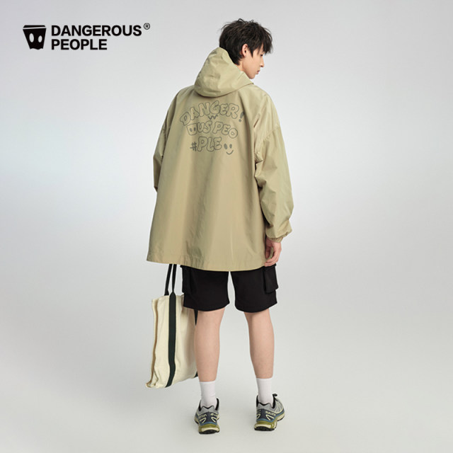 Dangerouspeople Joker Xue dsp embroidery casual fashion trendy outdoor mid-length hooded windbreaker jacket