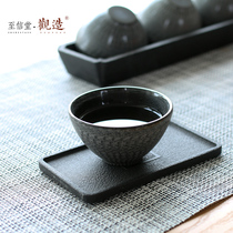 Guanzao natural black gold stone teacup Handmade stone tea set Personality teacup Master cup Tea cup Kung Fu Tea set